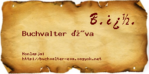 Buchvalter Éva névjegykártya